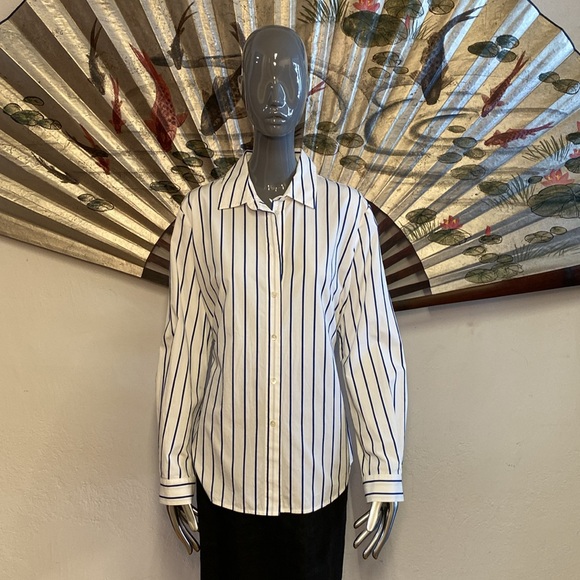 Derek Lam Denim Striped Shirt, M - Picture 3 of 5